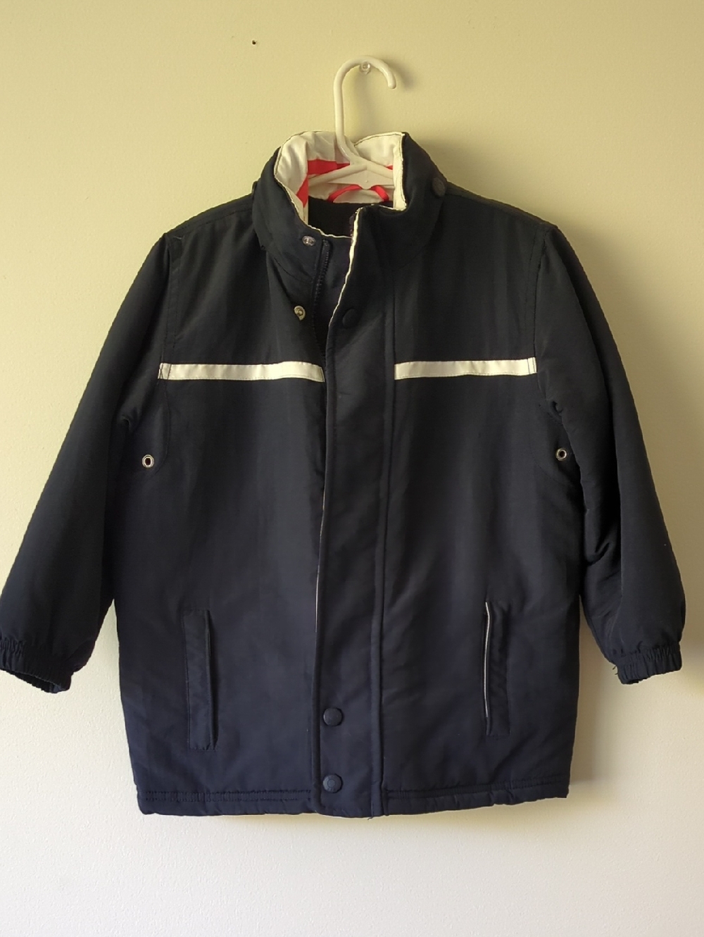 GAP Navy Puffer Jacket with White Accents